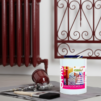 Ecolux smalto satinato acrilico ecologico per legno e metallo *** formato 2.5 lt, colore- rosso ossido, confezione 1