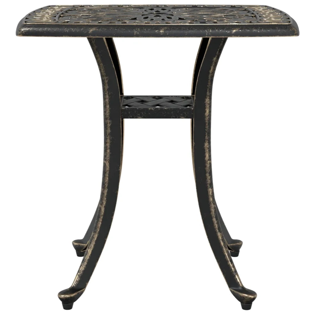 Tavolo da Giardino | Tavolino da esterno Bronzo 53x53x53 cm in Alluminio Pressofuso