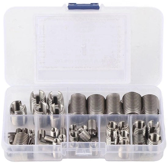 Set di Inserzioni a Filo - 50 pezzi - Acciaio Inossidabile - Filo Autoallungante - Strumento di Riparazione - Resistente alle Vibrazioni - Alta Durezza - Rafforzatore di Viti