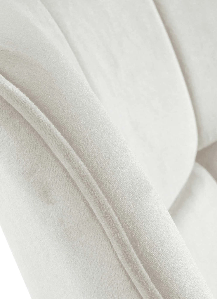 Sedia da pranzo Westport Velvet crema