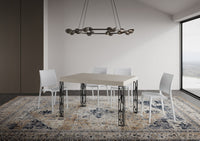 Tavolo Allungabile 120-204x80x77 cm Ghibli Cashmere Telaio Antracite