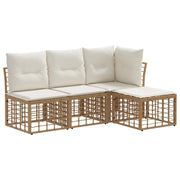 Set di divani da esterno | Set Salotto da Giardino Naturale Poliestere