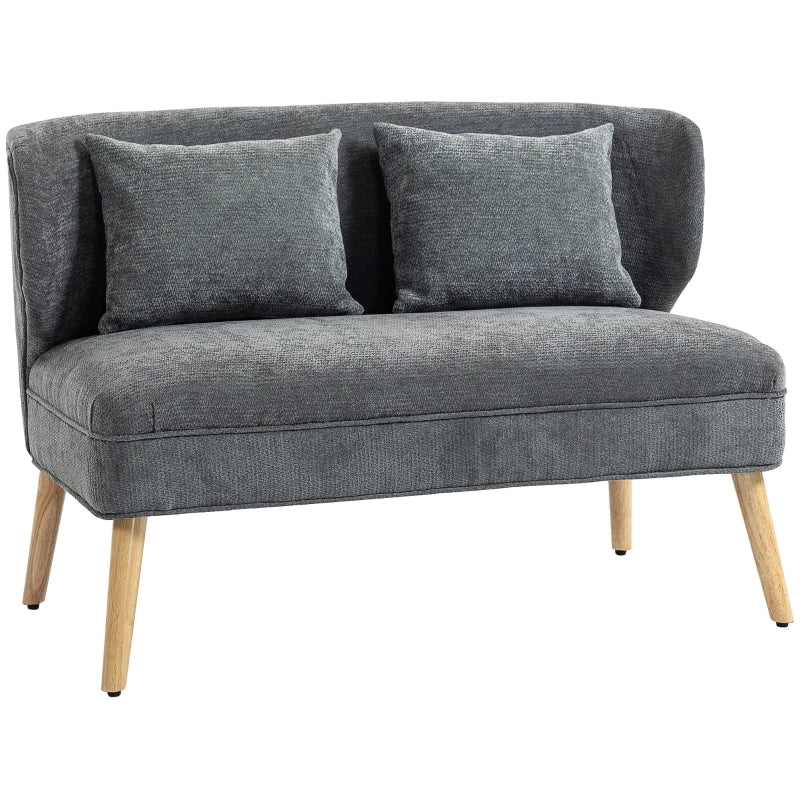 DIVANO 2 POSTI Compatto 117 cm Chenille Grigio