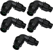 Set di valvole a 5 pezzi - 90° gomito - Ø 16 x 16 mm - tubo idraulico/giardino - sistema di irrigazione - sistema di gocciolamento - materiale in plastica, materiale duraturo - connessione di tubo