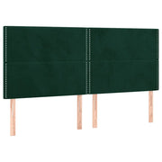 Testiera | Testata Verde Scuro 200x5x118/128 cm Velluto