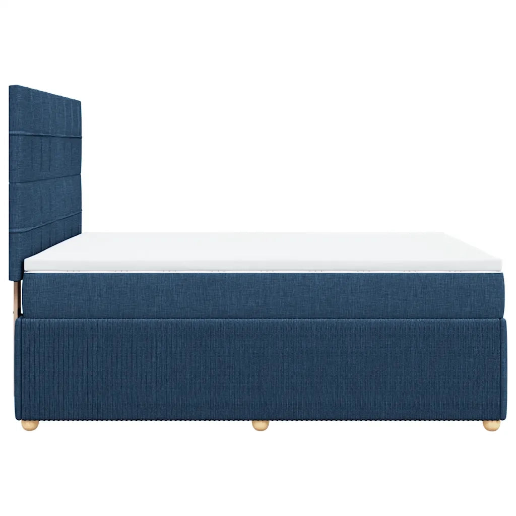 Giroletto a Molle con Materasso Blu 160x200 cm in Tessuto 3292113
