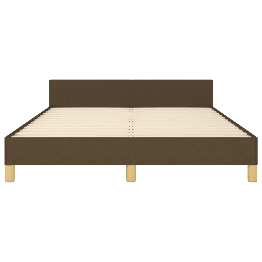 Giroletto senza Materasso Marrone Scuro 140x190 cm Tessuto