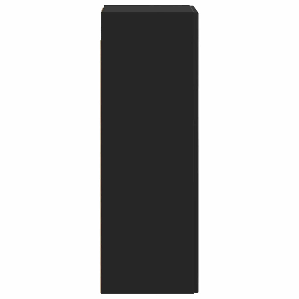Mobiletto da Bagno a Muro Nero 33 x 34,5 x 60 cm
