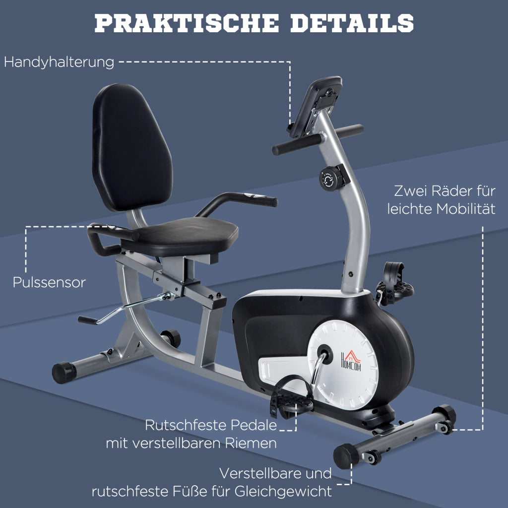 Ciclismo Indoor Trainer ¨C zephmum ¨C Grigio Nero Acciaio 122x62x103cm