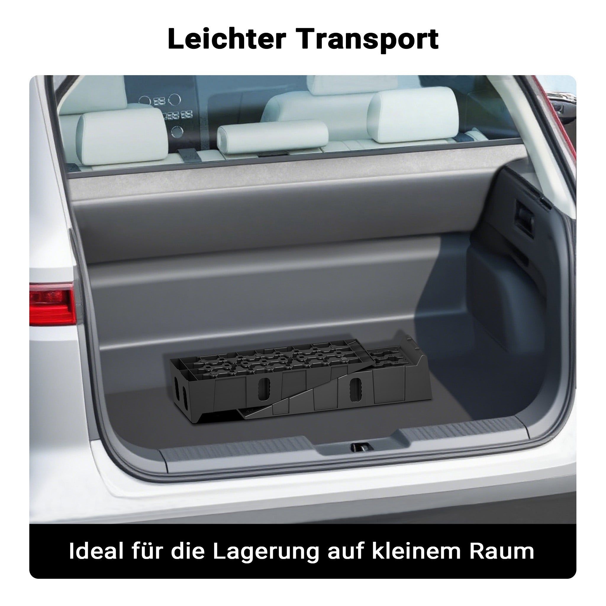 Set 2 Cunei per Camper Auto, 90,5x30x21,5cm, max 5 t, materiale antiscivolo in PP, per livellamento veicolo