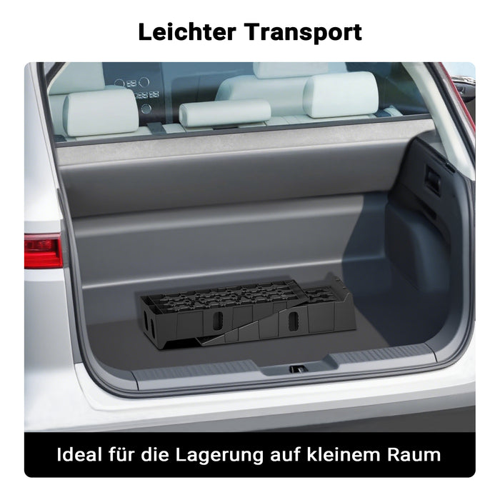 Set 2 Cunei per Camper Auto, 90,5x30x21,5cm, max 5 t, materiale antiscivolo in PP, per livellamento veicolo