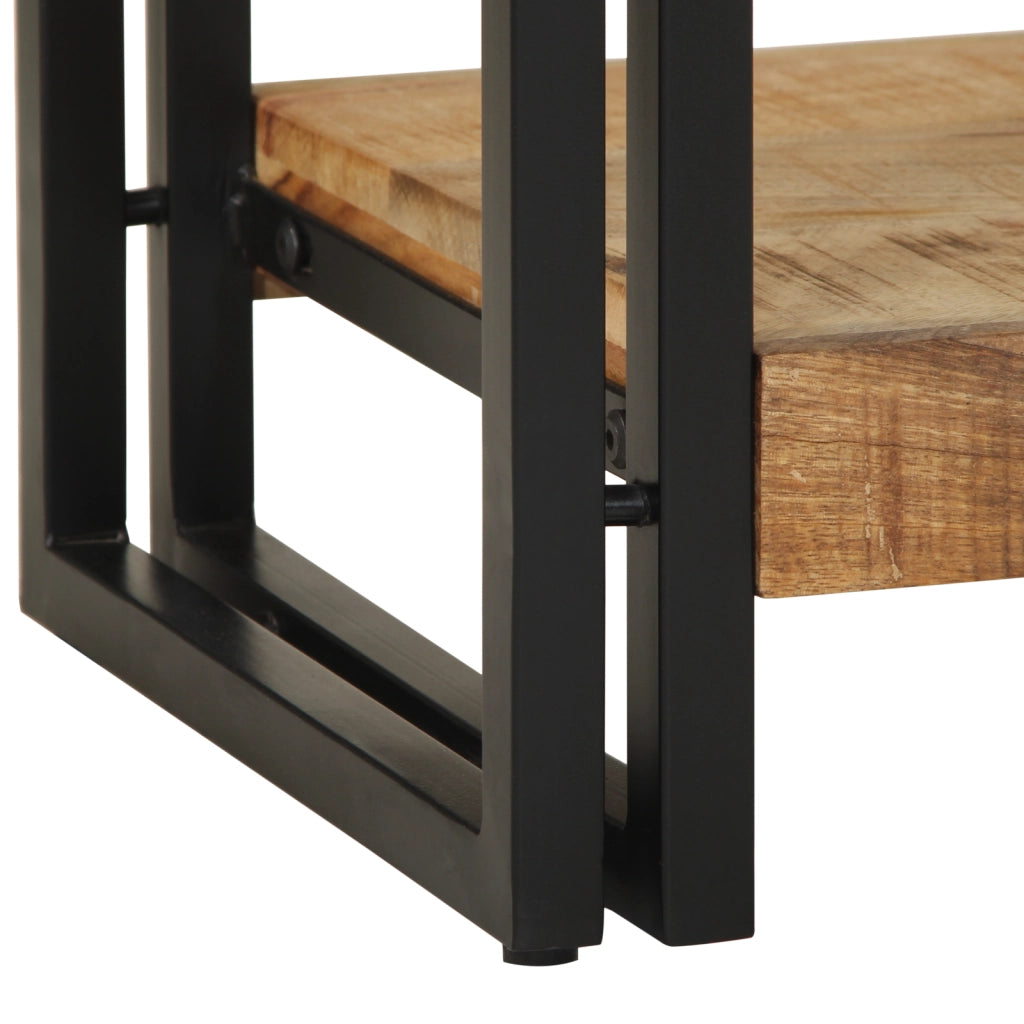 Tavolo Consolle  120x33x75 cm in Legno Massello Grezzo di Mango