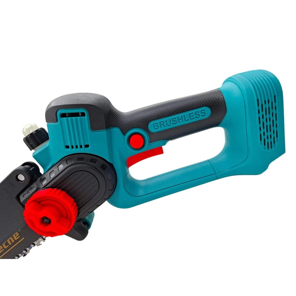 Motosega a Batteria 8" Brushless 21V con 2 Batterie, Olio e Valigetta