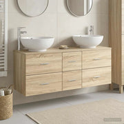 Set di mobili per il bagno 3 pz Rovere Sonoma 3405909