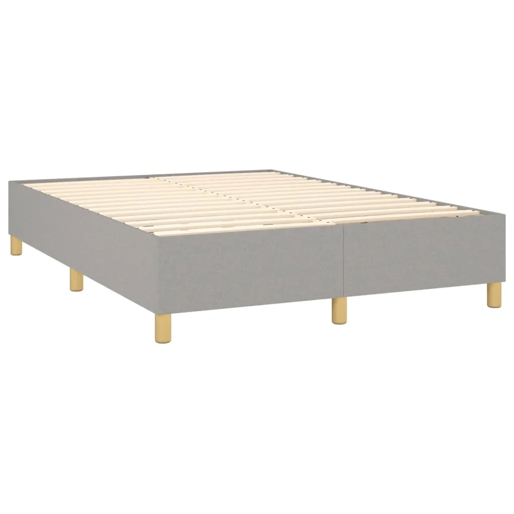 Letto a Molle Materasso e LED Grigio Chiaro 140x200 cm Tessuto 3135677