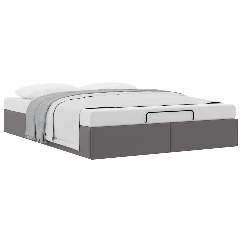 Struttura Letto Pouf senza Materasso 140x190 cm Similpelle 3310802