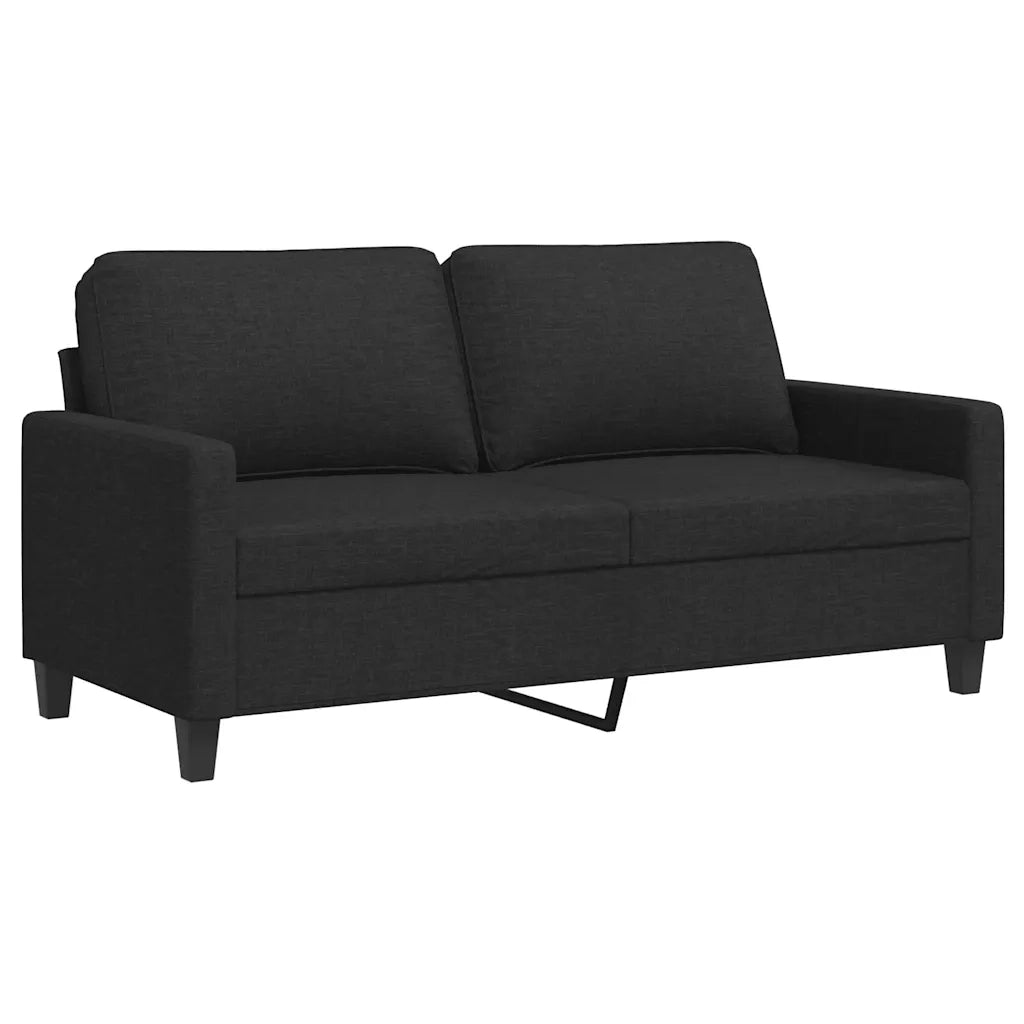 Divano | Divano da soggiorno | Sofa a 2 Posti Nero 120 cm in Tessuto