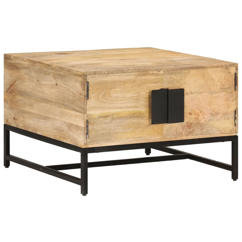 Tavolino da Salotto 67x67x45 cm in Legno Massello di Mango 320375