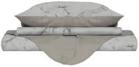 Copripiumino Matrimonale con Federe Stampato in Microfibra Marble