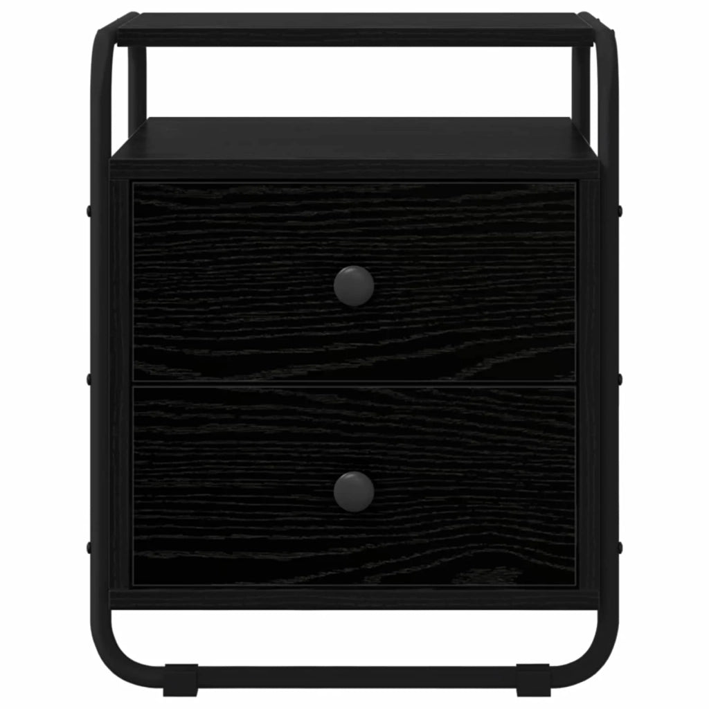 Armadio da Notte Rovere Nero Legno ingegnerizzato 8007623