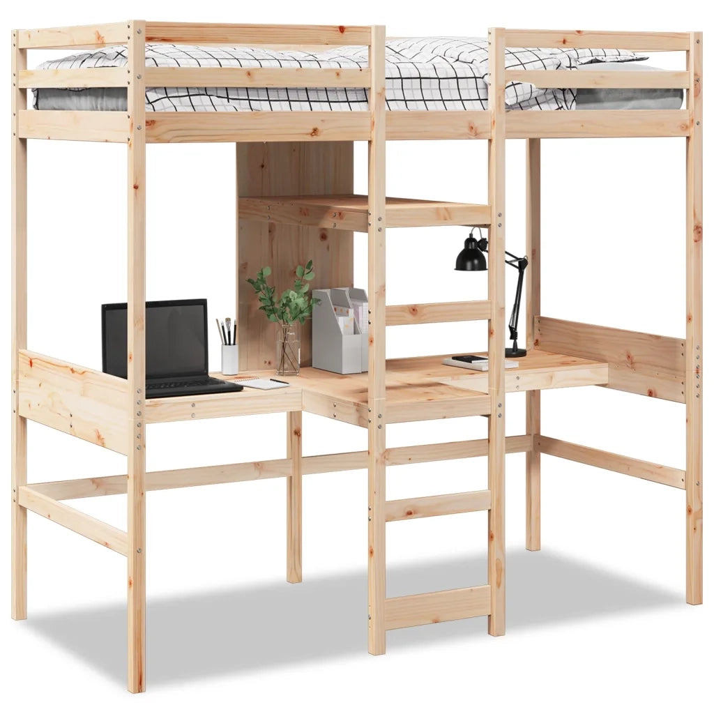 Giroletto Soppalco senza Materasso-Struttura Letto 75x190cm Legno Massello Pino