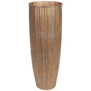 Vaso in metallo dorato 41,5x41,5x100h cm