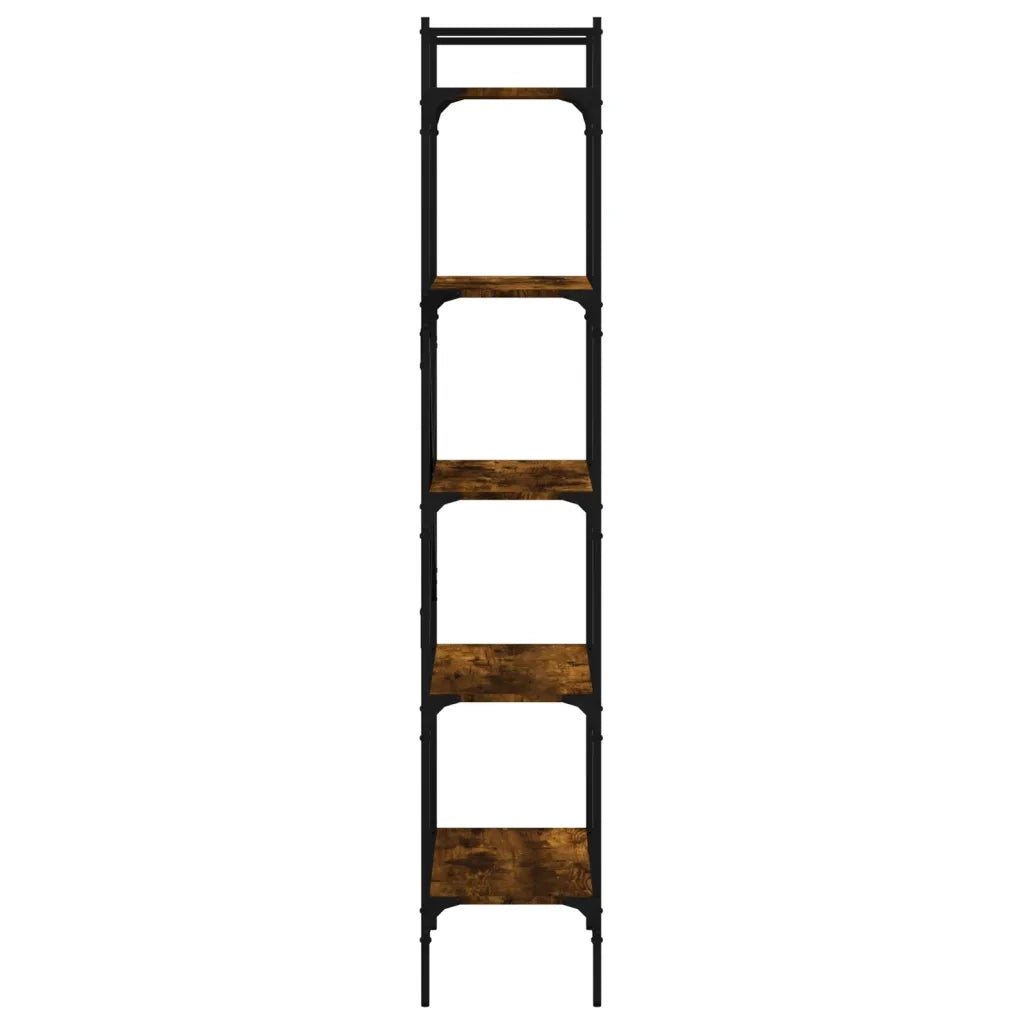 Libreria Rovere Fumo 5 Ripiani 56x31,5x174 cm Legno Multistrato 833345