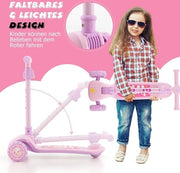Scarpa per Bambini con Ruote a LED e Sterzo Regolabile, Scalino per Bambini da 3 a 6 Anni con Ruote e Sterzo Traploso