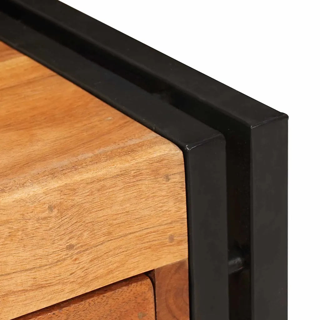 Tavolino con cassetto 30 x 30 x 40 cm Legno di Acacia Massello 4016717