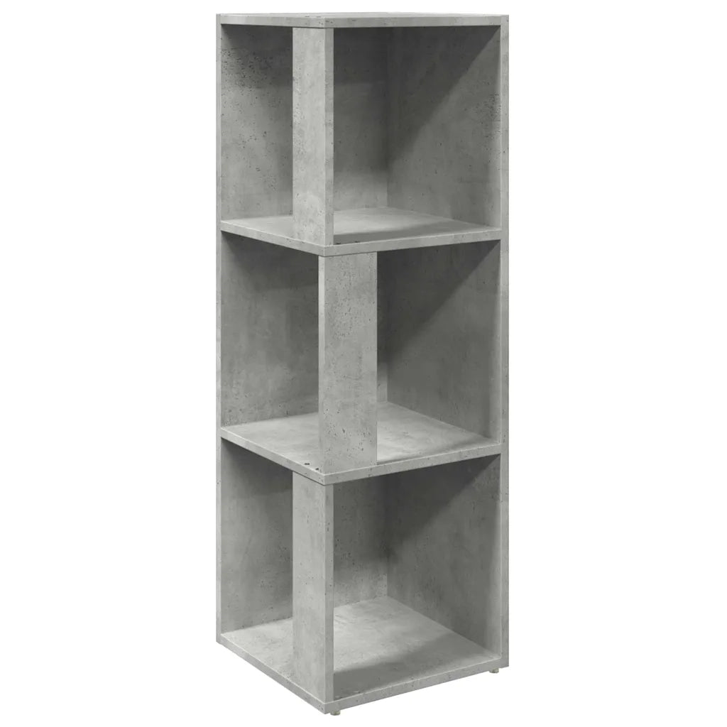 Armoire d'angle Gris béton 33x33x100 cm Bois d'ingénierie