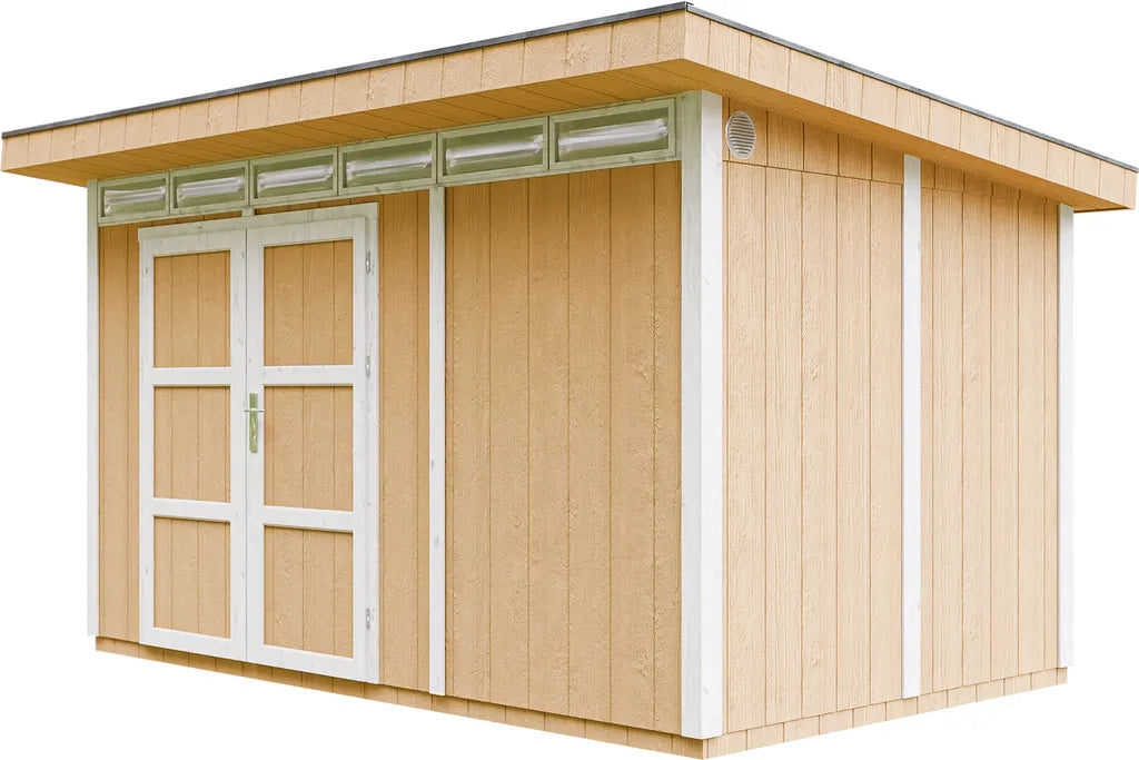 Casetta da Giardino di QUALITÃ€ PREMIUM 8,7mq-L412xW279cm - TIMBELA M904A-HARVEST HONEY