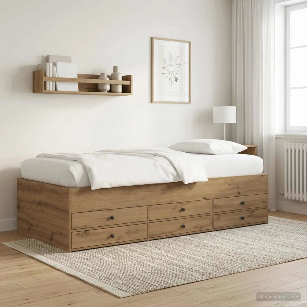 Telaio del letto con storage Rovere Artigianale 80 x 200 cm 3429652