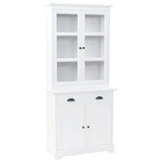 Credenza con Alzata 4 Ante in MDF e Legno di Pino 80x40x180 cm cod mxl 39803