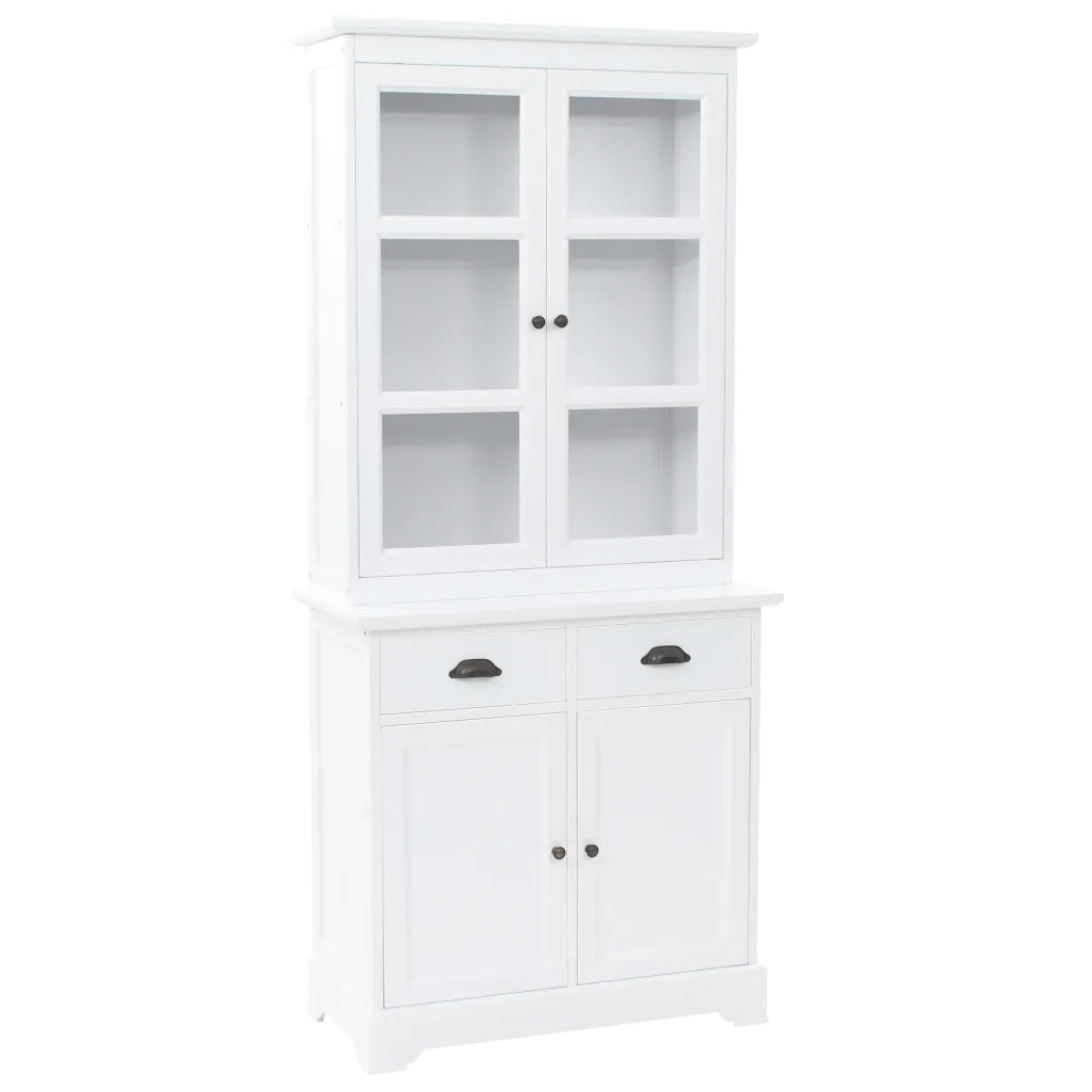 Credenza con Alzata 4 Ante in MDF e Legno di Pino 80x40x180 cm cod mxl 39803