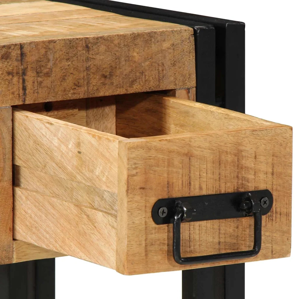 Tavolino-Tavolino da soggiorno-Tavolo 30 x 30 x 40 cm Legno di mango massiccio e Metallo