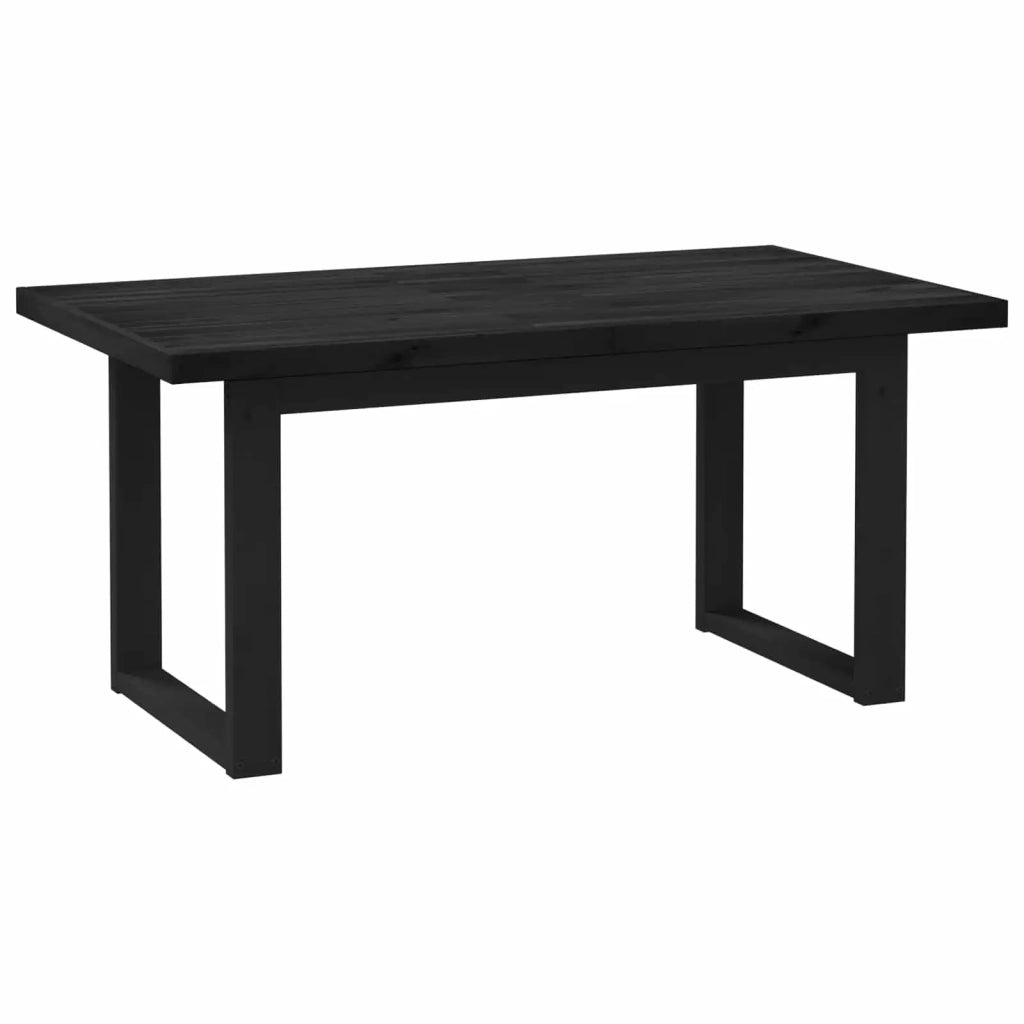 Tavolo da pranzo NOAIN 160 cm Legno Massello di Pino Nero