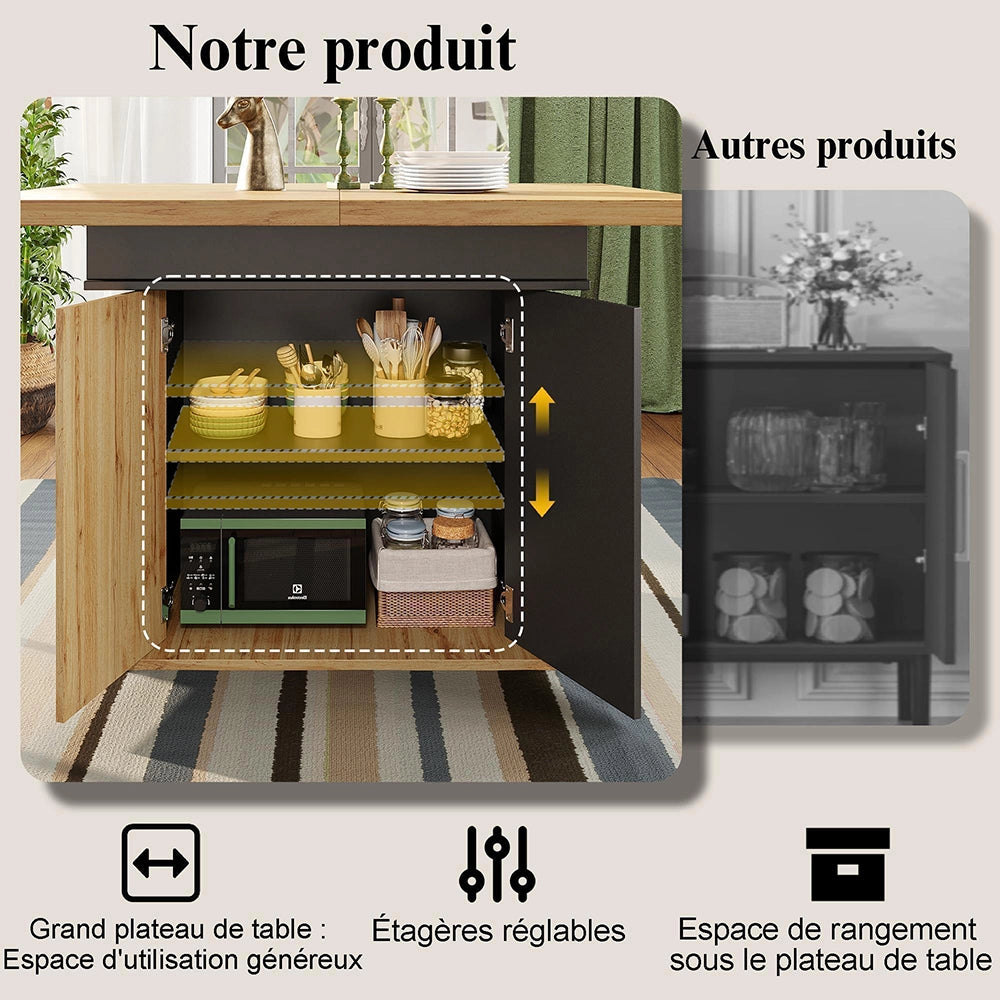 Tavolo estensibile - Xylo - 110-140x80cm stile retrò