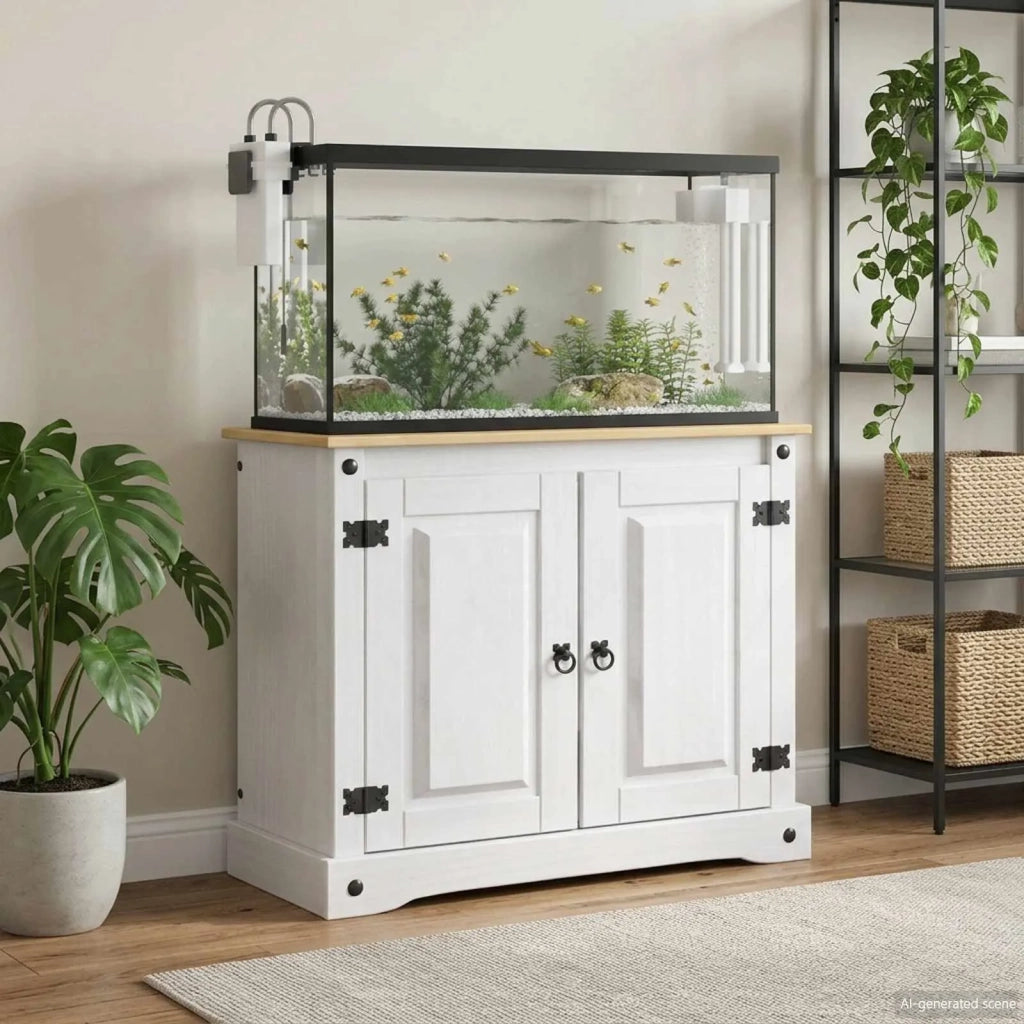 Supporto per Acquario Corona Bianco e marrone 81,5 x 37 x 73 cm 42034034