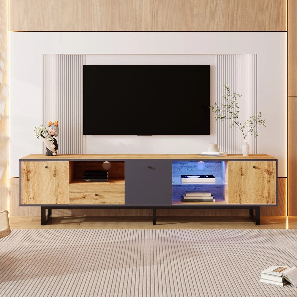 Mobile TV con LED ¨C Xylo ¨C Vetro, Design Soggiorno