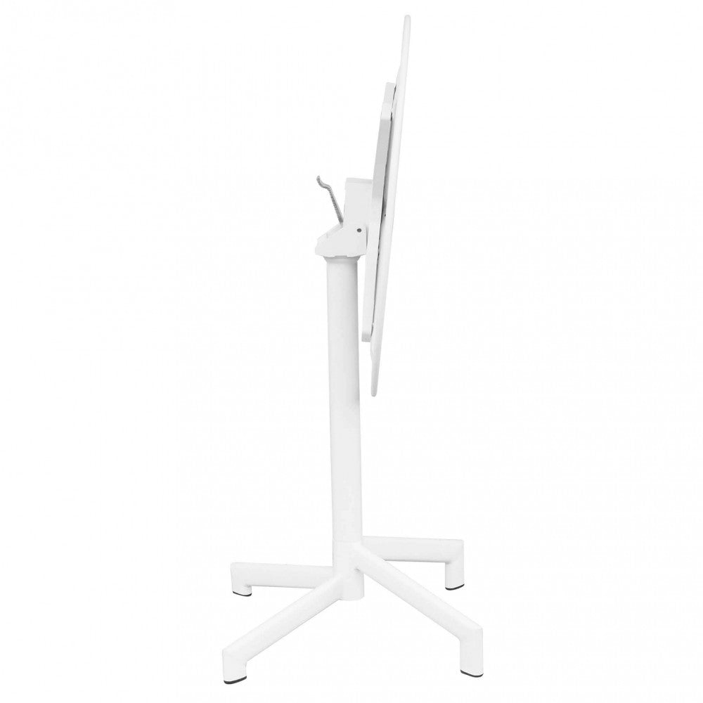 Tavolo Vega Ø60x74 h cm in Acciaio Bianco