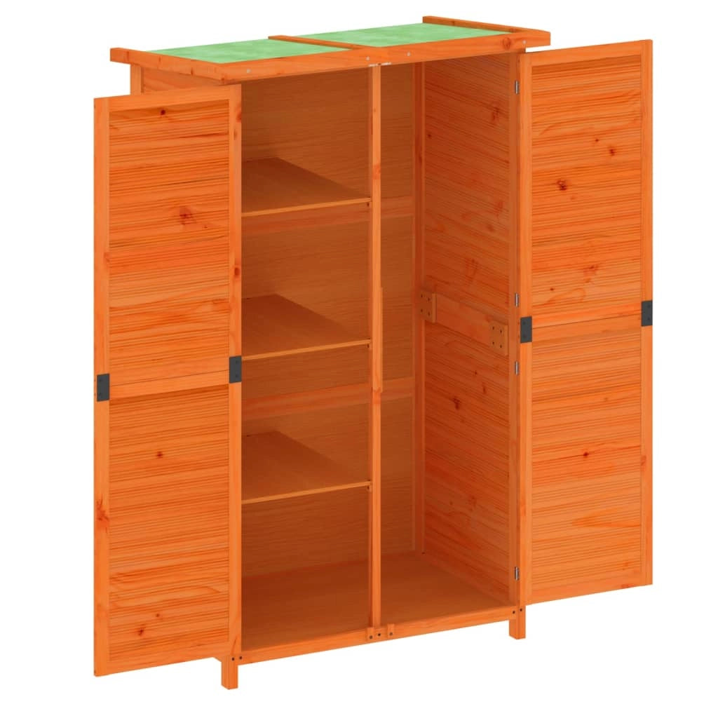 Casetta da giardino cabina ripostiglio casetta da esterno robusta casetta per attrezzi 83 x 57 x 140 cm legno massello di pino marrone 02_0022423