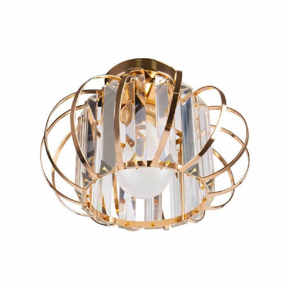 Trade Shop - Lampadario Da Soffitto E27 Design Moderno In Metallo Cromato Oro Argento - Oro