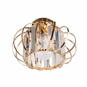 Trade Shop - Lampadario Da Soffitto E27 Design Moderno In Metallo Cromato Oro Argento - Oro
