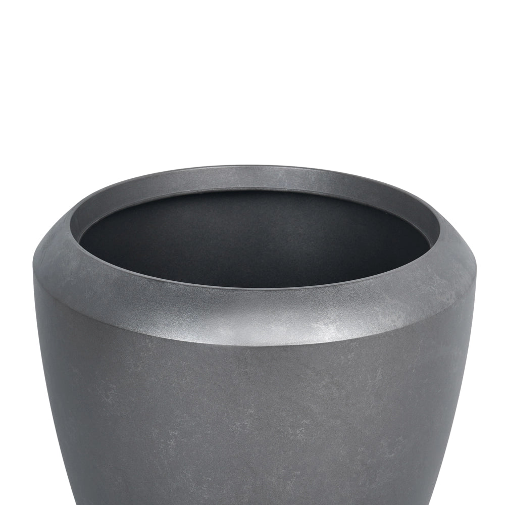 Vaso da fiori alto in pietra per giardino, per interni ed esterni 56x51 cm Grigio giardino terrazzo