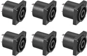 Pannello di connessione per altoparlanti montaggio audio, Twist Lock, con inizio metallico, 6 pezzi