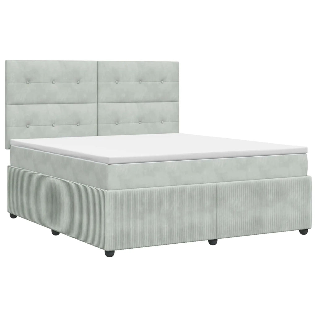 Letto box spring con materasso Grigio Chiaro 180 x 200 cm 3454655