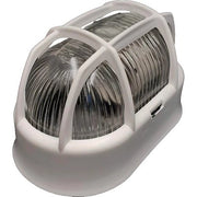 PLAFONIERA PPL + VETRO OVALE + GRIGLIA - BIANCO VOLT 230 W MAX 60 E27 CM 10,5X18,5 H.CM10,8- 2 pezzi