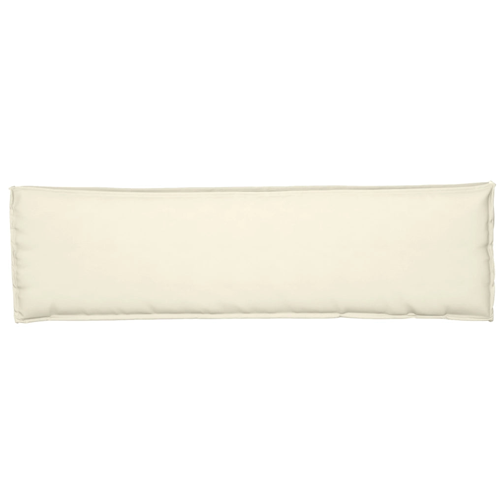 Cuscino per pallet per panchina panna 140x40x8 cm tessuto Oxford