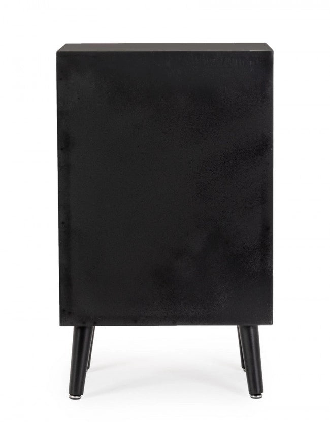 Cassettiera Legno Nero Stile Boho da Interno - JOSIE