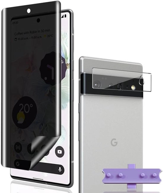 Protezione schermo Alta Privacy - Pellicola TPU - Protezione camera - Montaggio facile - Autoassemblaggio - Adatto per Google Pixel 6 Pro - Protezione Privacy 

Modello: Privacyfolie